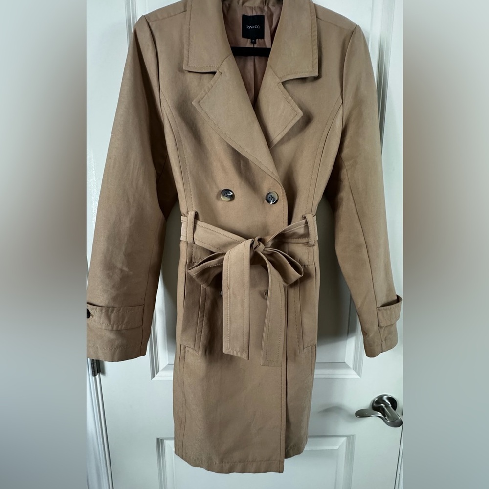 Elegant Tan Trench Coat